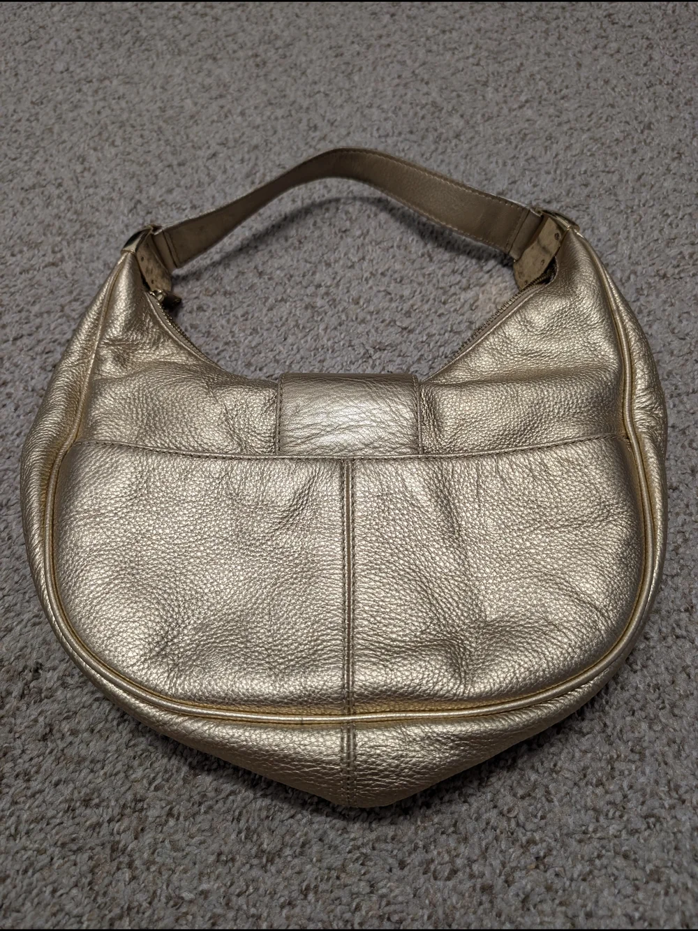 Michael Kors Metallic Gold Leather Hobo  Shoulder Bag